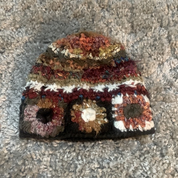 Handmade Crochet Floral Beanie - Picture 2 of 5